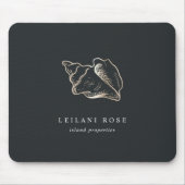Elegante Gold Conch Muschel Mousepad (Vorne)