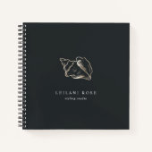 Elegante Gold Conch Muschel Notizblock (Vorderseite)