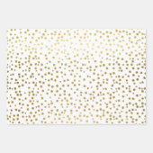 Elegante Gold Confetti Muster Wedding Geschenkpapier Set (Vorderseite 3)