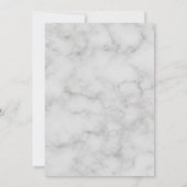 Elegante Gold Cross Boy Blue White Marmor Taufe Einladung (Rückseite)