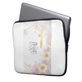Elegante Gold Cross Electronics Bag Laptopschutzhülle (Vorderseite Links)