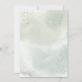 Elegante Gold Cross Rosa Roses Taufe Einladung (Rückseite)