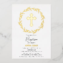Elegante Gold Cross Taufe
