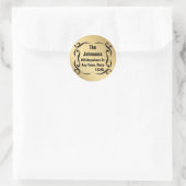 Elegante Gold Custom Address Siegel Stickers (Tasche)