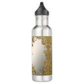 Elegante Gold Decorative Flasche mit Blumenwasser Edelstahlflasche (Rechts)