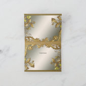 Elegante Gold Decorative Floral Dankeschön Karte (Innenseite)
