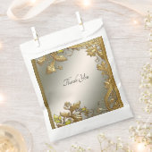 Elegante Gold Decorative Floral Gevor Bag Geschenktütchen (Ausgeschnitten)