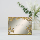 Elegante Gold Decorative Florenz Postkarte (Stehend Vorderseite)