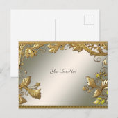 Elegante Gold Decorative Florenz Postkarte (Vorne/Hinten)