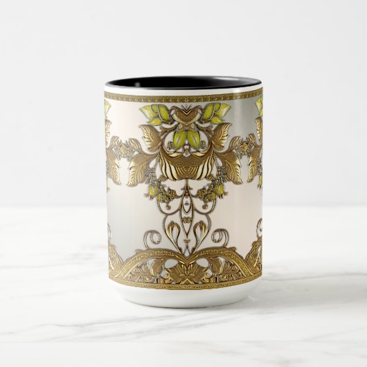 Elegante Gold Decorative Tasse (Zentrum)