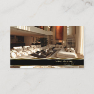 Elegante Gold-Dekorateur-Home-Staging Visitenkarte