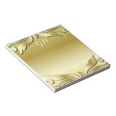 Elegante Gold Dekorative Vintage Ornamentik Notizblock (angewinkelt)