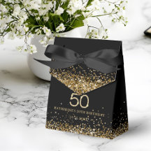Elegante Gold-Diamanten-Geschenkbox zum 50. Geburt