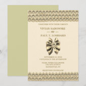 Elegante Gold Diamond Champagne Wedding Einladung (Vorne/Hinten)