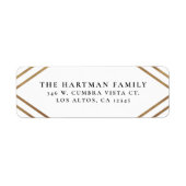 Elegante Gold Diamond Streifen | White Black Retur (Vorne)