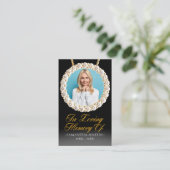 Elegante Gold Diamonds Foto Beerdigungskarte Visitenkarte (Stehend Vorderseite)