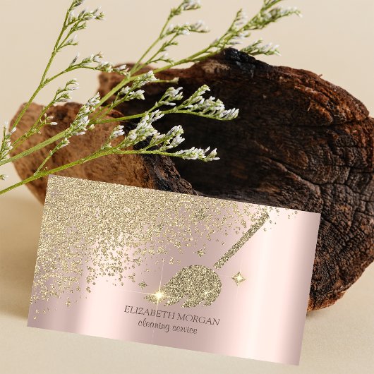 Elegante Gold Diamonds Zimmermädchenreinigungshaus Visitenkarte