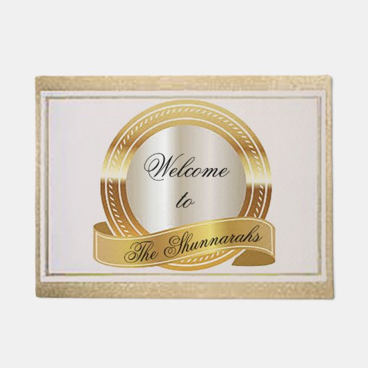 Elegante Gold Door Mat Fußmatte (Vorderseite)