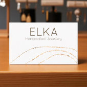 Elegante Gold Dots Designer Business Card Visitenkarte