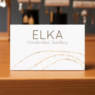 Elegante Gold Dots Designer Business Card Visitenkarte