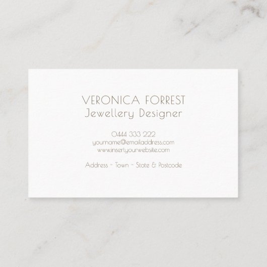 Elegante Gold Dots Designer Business Card Visitenkarte (Rückseite)