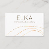 Elegante Gold Dots Designer Business Card Visitenkarte (Vorderseite)