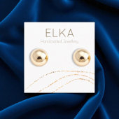 Elegante Gold Dots Square Earring Display Card Quadratische Visitenkarte