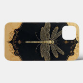 Elegante Gold Dragonfly-Illustration Case-Mate iPhone Hülle (Rückseite (Horizontal))