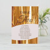 Elegante Gold Drippings Tabelle 2 Zwei Sitzkarten Einladung (Stehend Vorderseite)
