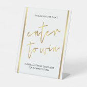 Elegante Gold Effect Business Raffle zum Gewinnen Sockelschild (Vorderseite)