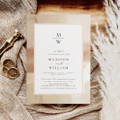 Elegante Gold Elopement Hochzeitsempfang Einladung