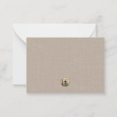 Elegante Gold Emblem Business Note Card Mitteilungskarte (Rückseite)