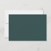 Elegante Gold Emerald Winter Holiday Wedding RSVP Karte (Rückseite)