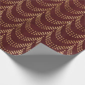 Elegante Gold Fairy Lights Rustikales Rotes Weihna Geschenkpapier (Ecke)