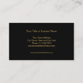 Elegante Gold Feather Business Card Visitenkarte (Rückseite)