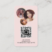 Elegante Gold Feminin Beauty Social Media Pink Visitenkarte (Rückseite)