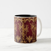 Elegante Gold Filigree Coffee Tasse (VorderseiteRechts)
