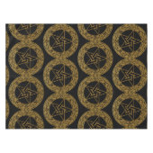 Elegante Gold Filigree Pentagramm Wicca Star Altar Tischdecke (Vorderseite (Horizontal))