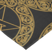 Elegante Gold Filigree Pentagramm Wicca Star Altar Tischdecke (Schrägansicht)