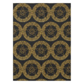 Elegante Gold Filigree Pentagramm Wicca Star Altar Tischdecke (Vorderseite)