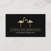 Elegante Gold Flamingos Event Planner Business Car Visitenkarte (Vorderseite)