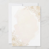 Elegante Gold Floral Blätter Corner Islamische Hoc Einladung (Rückseite)