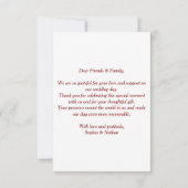 Elegante Gold Floral Dankeschön Karte (Rückseite)