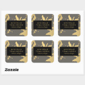 Elegante Gold Floral III Personalisiert Stickers (Blatt)