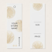 Elegante Gold Floral Price Tag (Vorne & Hinten)