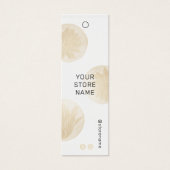 Elegante Gold Floral Price Tag (Vorderseite)