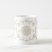 Elegante Gold Floral Tasse (Mittel)