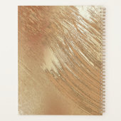 Elegante Gold Floral Wasserfarbe Rustikale Hochzei Planer (Rückseite)