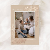 Elegante Gold Foil 2 Foto Weihnachtskarte Folieneinladung