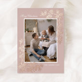 Elegante Gold Foil 2 Foto Weihnachtskarte Folieneinladung